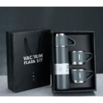 Termos Set Cangkir Vacuum Souvenir Flask Set Hampers 500ml - biru - Image 7