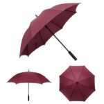 Payung Besar Polos Gaya Korea dan Jepang Impor - maroon - Image 2