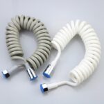 Selang Shower Mandi Spring Hose Fleksibel Spiral 2 Meter - putih - Image 2