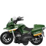 Mainan Motor Tarik Polisi Die Cast Untuk Anak Laki-Laki - Moto Hijau