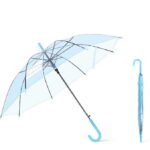 Payung Cantik Bening Transparan Polos Korea Jepang Style - Biru Bening