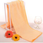 Handuk Mandi Bayi Jumbo Bahan Microfiber Motif Bear 70 x 140 cm - orange