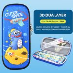 Kotak Tempat Pensil 3D Untuk Anak Dengan Motif Karakter - Astronout Moon
