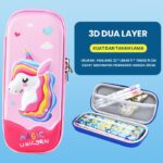 Kotak Tempat Pensil 3D Untuk Anak Dengan Motif Karakter - Unicorn
