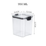Toples Kotak Penyimpanan Snack dan Cereal Transparan - 950 mililiter