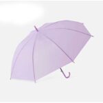 Payung Cantik Bening Transparan Polos Korea Jepang Style - ungu dolf