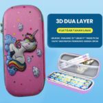 Kotak Tempat Pensil 3D Untuk Anak Dengan Motif Karakter - Unicorn Awan
