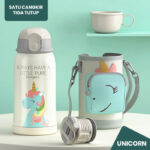 Botol Minum Karakter Tumbler Termos Tempat Minum Anak 550ml  - Unicorn