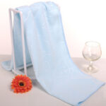 Handuk Mandi Bayi Jumbo Bahan Microfiber Motif Bear 70 x 140 cm - biru