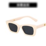 Kacamata Hitam Gaya Wanita dan Pria Style Korea - cream/black