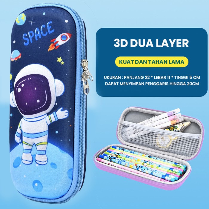 7f17794f-d345-4654-a9ff-1090a7e46681-1673001404 Kotak Tempat Pensil 3D Untuk Anak Dengan Motif Karakter - Space Astronot - Image 1