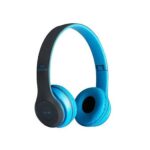 Bluetooth Headphone P47 Wireless Headset Macaron Pure Bass - biru