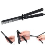 Sisir Besi Lipat Butterfly Balisong Training Knife - hitam