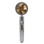 Kepala Jet Shower Kipas 360 Derajat Turbu Fan Filter - gold