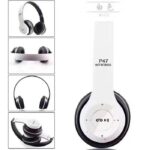 Bluetooth Headphone P47 Wireless Headset Macaron Pure Bass - putih