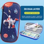 Kotak Pensil Tempat Alat Tulis 3D Timbul Dengan Motif Karakter - Astronaut Walking