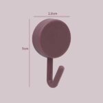 Hook Gantungan Kunci baju Tempel Dinding Polos Bulat Serbaguna - Ungu