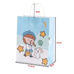 Paperbag Karakter Kartun Beruang Lucu Hampers Bahan Karton - girl biru