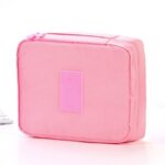Tas Kosmetik Multifungsi Pouch Tas Make Up Multi Pouch Travel - pink muda