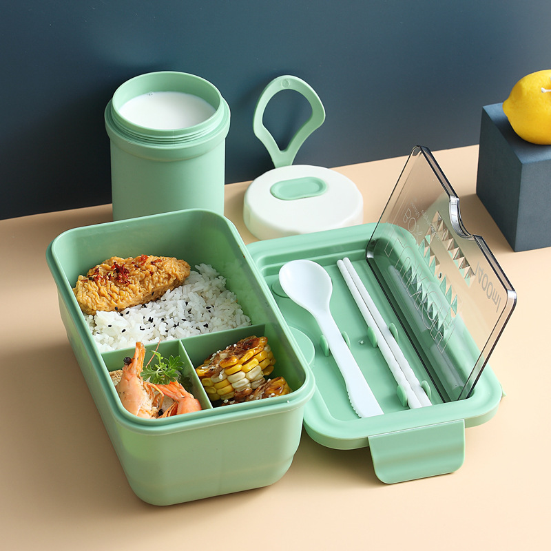 O1CN01WAdjUz2GQdGGUIh2C_3369689010-0-cib-1673001343 Lunch Box Tempat Makan Plastik Mika Japanese Style - Hijau - Image 1