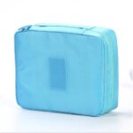 Tas Kosmetik Multifungsi Pouch Tas Make Up Multi Pouch Travel - biru muda