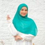 Hijab Bella Segi Empat Premium Square Polos Fashion Muslim - tosca