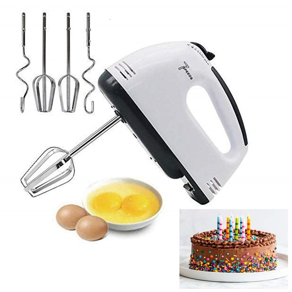 TNsgL66kvMfeSqbqm29Gq2SE6pjBb2OI4OipJduY Alat Pengaduk Hand Mixer Elektrik Adonan Kue 4Pcs 7 Speed - - Image 1