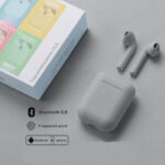 Earphone Bluetooth TWS 5.0 InPods i12 Wireless Macaron - abu