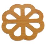 Tatakan Kayu Untuk Piring Gelas Panci Motif Hewan Dan Buah.  - Besar Bunga Bulat