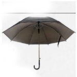 Payung Cantik Bening Transparan Polos Korea Jepang Style - hitam dolf