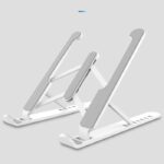 Laptop Stand Lipat Holder Portable Anti Slip Dan Stabil - putih