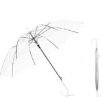 Payung Cantik Bening Transparan Polos Korea Jepang Style - Putih Bening
