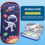 Kotak Pensil Tempat Alat Tulis 3D Timbul Dengan Motif Karakter - Astronaut Matahari