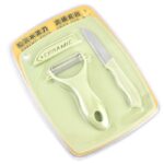 Pisau Satu Set Peeler Talenan - Hijau