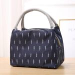  Tas Bekal Cooler Bag Tempat Piknik Anak Motif Mini Travel Pouch - Navy