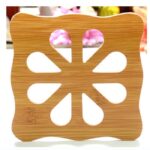 Tatakan Kayu Untuk Piring Gelas Panci Motif Hewan Dan Buah.  - Besar Bunga Segi