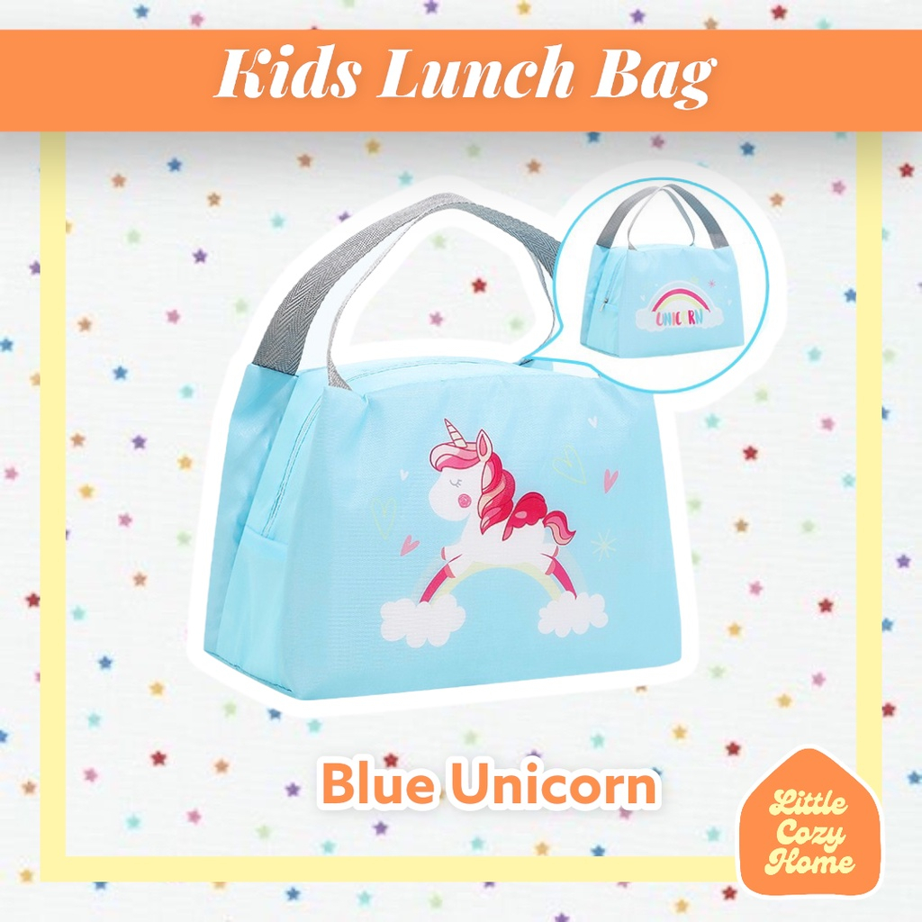 dn4YfezAOptRxsK3gROy1SwSPisTDiYwq19ctZ1N Tas Bekal Karakter Anak Sekolah dan Set Lunch Box Kotak Makan - blue unicorn - Image 1