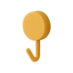 Hook Gantungan Kunci baju Tempel Dinding Polos Bulat Serbaguna - Kuning