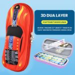 Kotak Tempat Pensil 3D Untuk Anak Dengan Motif Karakter - Merah Supercar