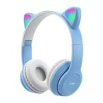 Headphone Bluetooth P47M Headset Wireless Audio Super Bss - biru