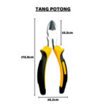 Tang Potong Kombinasi Lancip 6in1 Anti Slip Multifungsi - tang potong