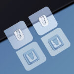 Gantungan Tempel Socket Hook Transparant Plus Minus Double - 