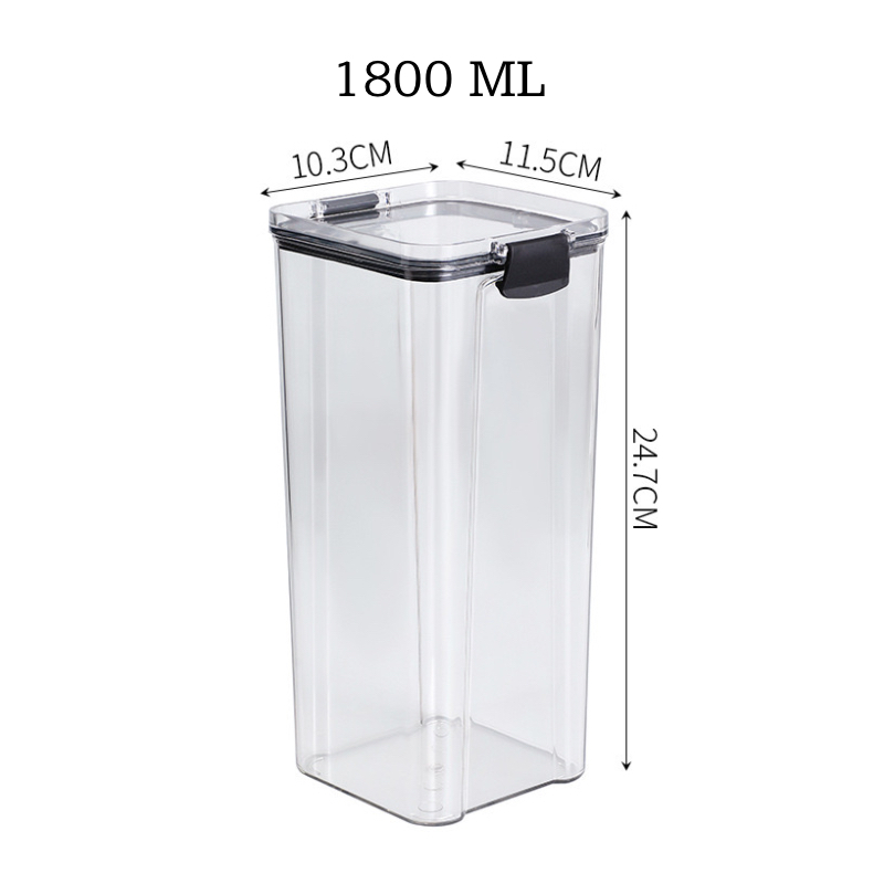 nExOXiORkE6kfEGDNMxFoSd2GzyYu7yHgtb9Tgzm Toples Kotak Penyimpanan Snack dan Cereal Transparan - 1800 mililiter - Image 1