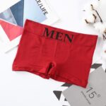 Boxer Kolor Pendek Warna Polos 6711 Untuk Pria - merah