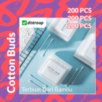 Cotton Bud Korek Kuping Pembersih Telinga dan Kosmetik 200Pcs - 200