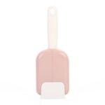 Centong Nasi Dengan Penutup Otomatis Sendok Nasi Buka Tutup Holder - Pink