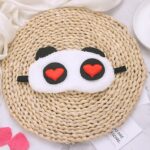 Kain Penutup Mata Ekspresi Panda Untuk Tidur - Love Merah