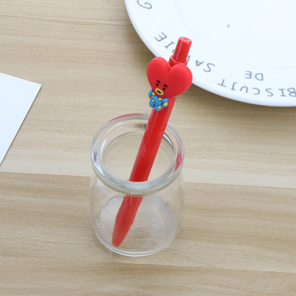 Pulpen Bolpoin Pena Mekanik Cetek Karakter Bt21 Boneka Bts - Tata