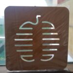 Tatakan Kayu Untuk Piring Gelas Panci Motif Hewan Dan Buah.  - Besar Apel