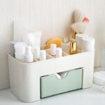 Wadah Plastik Kotak Peralatan Make Up Tempat Kosmetik Alat Makeup - Hijau